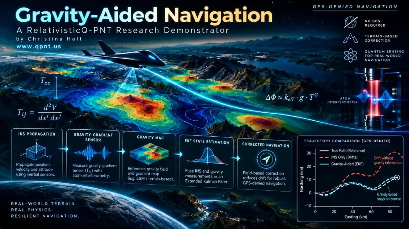 Gravity-Aided Navigation — RelativisticQ-PNT Demonstrator